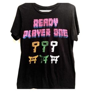 🐢Ready Player One Men's Graphic Gamer Short Sleeve Size Medium